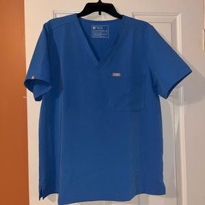 FIGS Catarina Capri blue scrub top